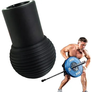 Gym  Black Soft Rubber Row Barbell Attachment ball  Weightlifting barbell bomb ball Landmine Attachment For Barbell