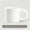 Taza regordeta (recubrimiento en blanco) blanco brillante