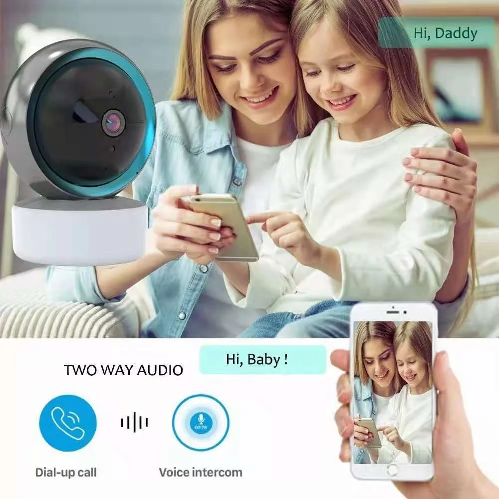 Hot Sales Tuya APP Wireless Smart Home Camera 1080P 2MP HD Wifi Baby Monitor CCTV Camera Motion Detection Two-way Audio