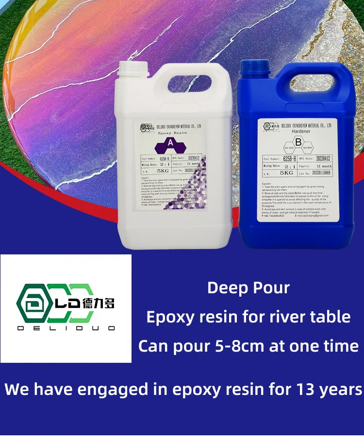 Quick curing 2:1 Casting high performance hardness yellowing resistance epoxy resin AB glue for wood river table