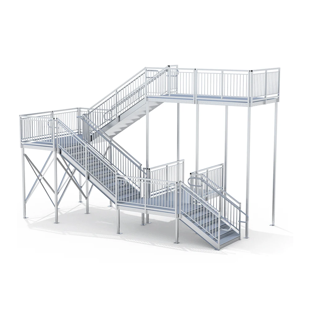 Custom Aluminum Safety Stairs & Platforms Anti-Slip 10-Day Lead Time Bending Cutting Welding Processing Services