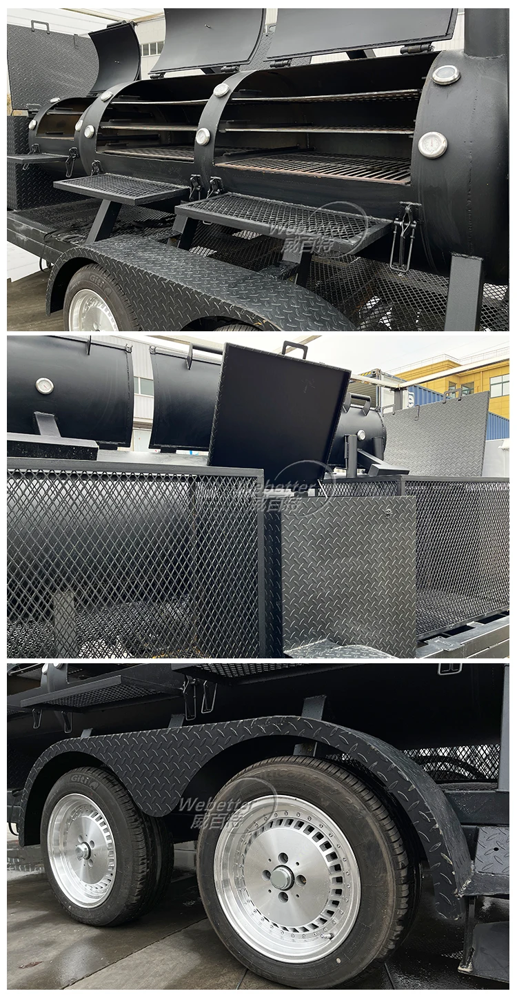 etter Barbecue Food Concession Trailer Mobile Small Deep Fryer Food