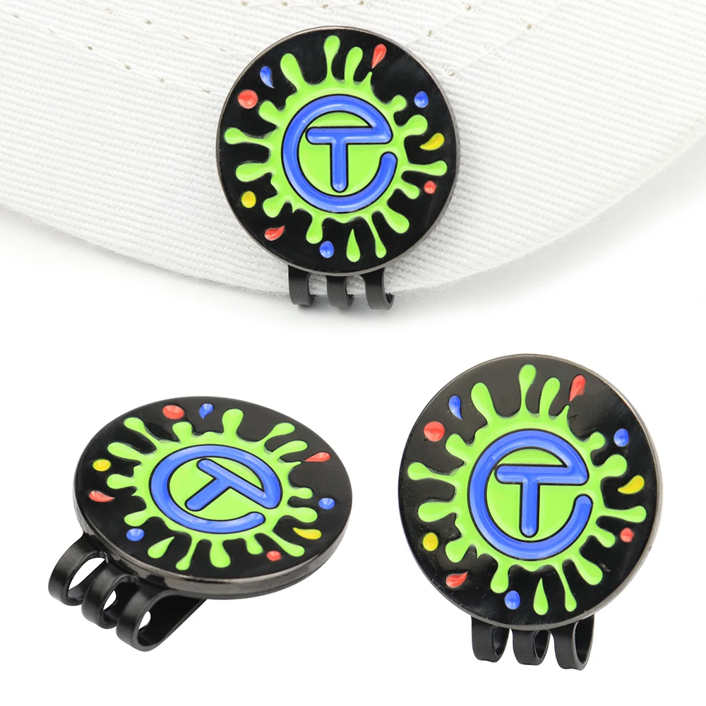 Factory Customized Fashion Design Magnetic Golf Hat Clip Plated Metal Ball Marker with Enamel for Golfers
