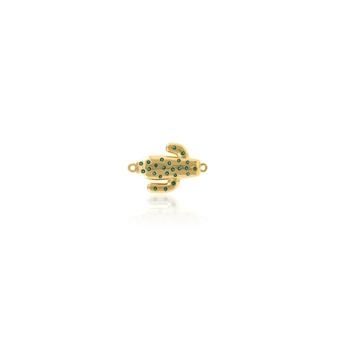 Custom Animal Connector Charms DIY Wholesale 18K Gold Religious Micro Pave CZ Plant Permanent Connector for Bracelet Necklace