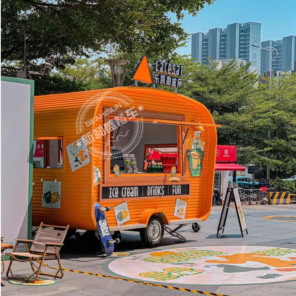 Concession Fast Food Carts With Full Kitchen Mobile Food Cart With