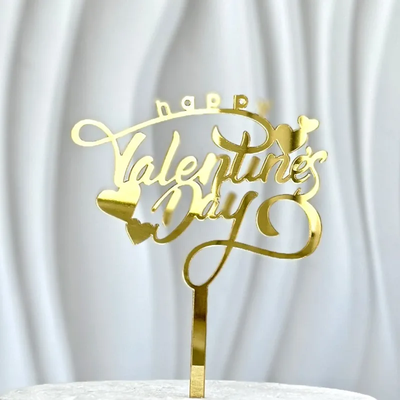 product instagram style happy valentines day acrylic cake decoration valentines day acrylic baking cake topper510-6