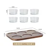Glass fruit plates * 6 [without lids] Six-compartment tray