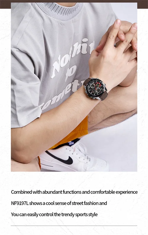 NAVIFORCE 9197 SBDBN OEM orologi al quarzo di lusso con Logo