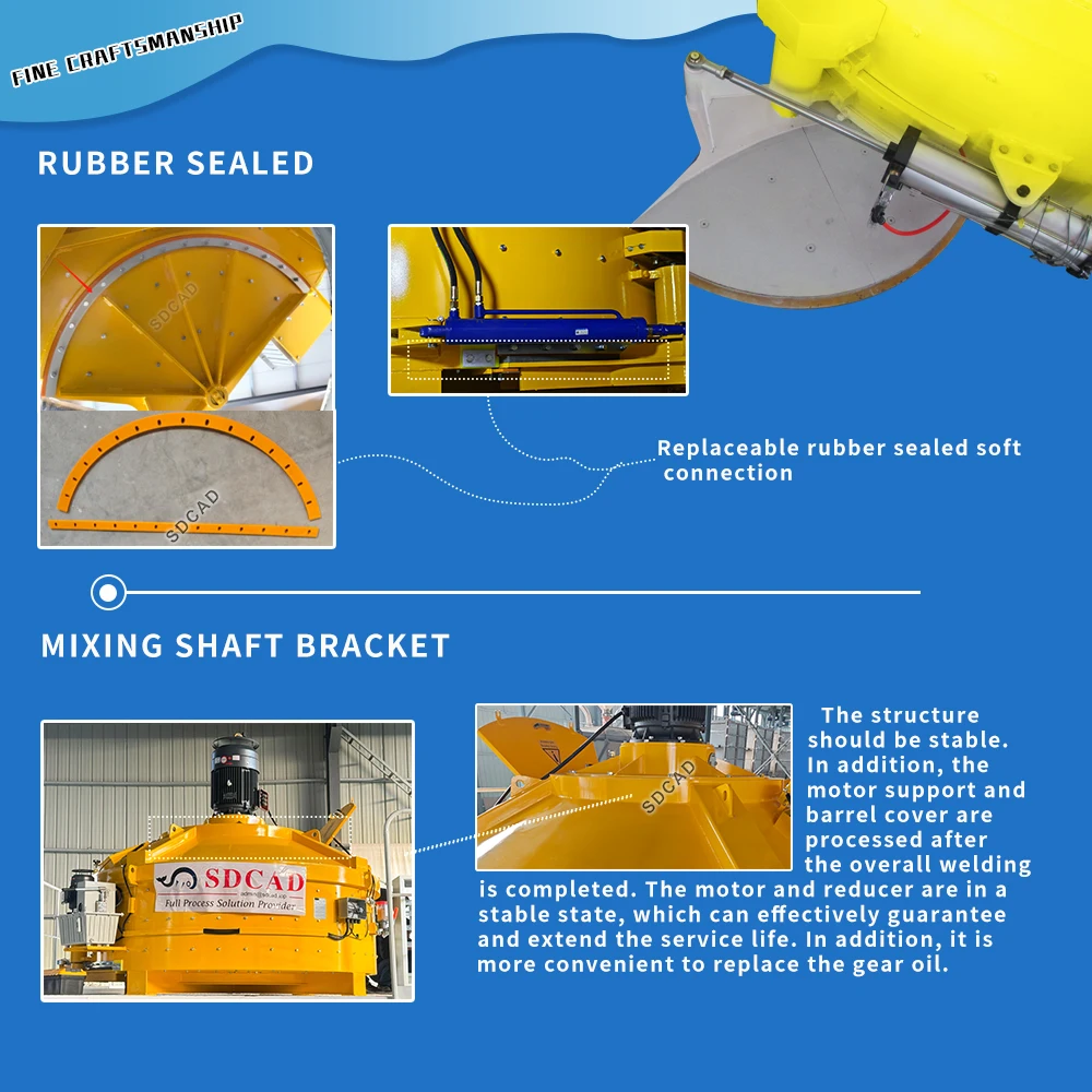 50L- 1250L Planetary Concrete Mixer Machine with Lift for Precast Concrete UHPC Refractory Ceramic Mixing