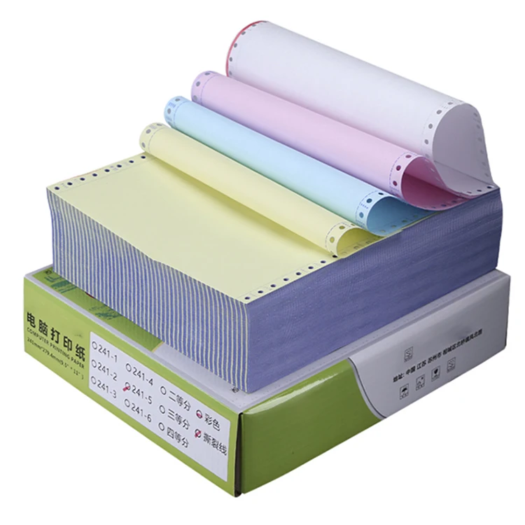 Papier carbone papier continu pour ordinateur pour formulaire de facture -  Chine Papier sans carbone, papier NCR