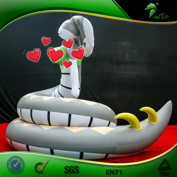 Red Inflatable Snake PVC Long Tail Inflatable Snake Girl for Sale - Fun & Promotions