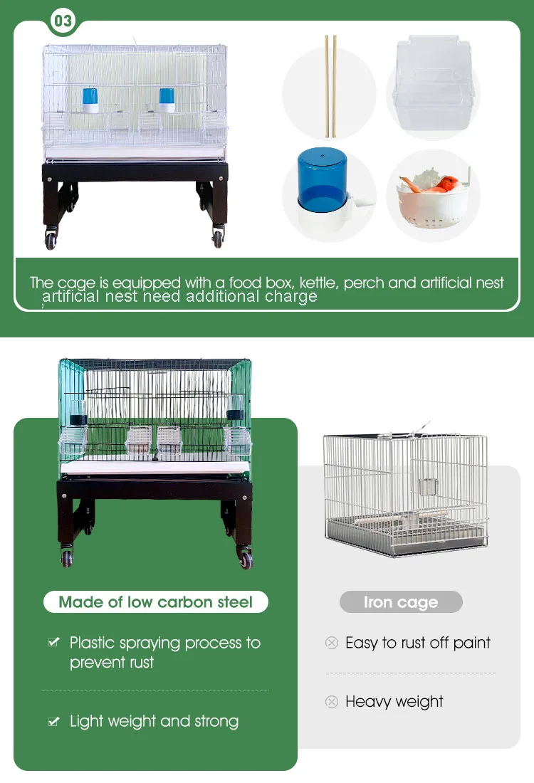 Big Breeding Cage For Sale Multilayer Movable Splice Love Bird Cage