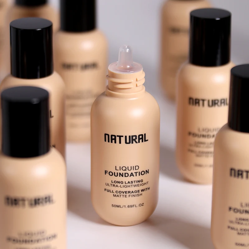 Custom NEW Foundation Makeup Set Sunscreen SPF Waterproof Concealer Custom Private Label Liquid Foundation Makeup with Brush