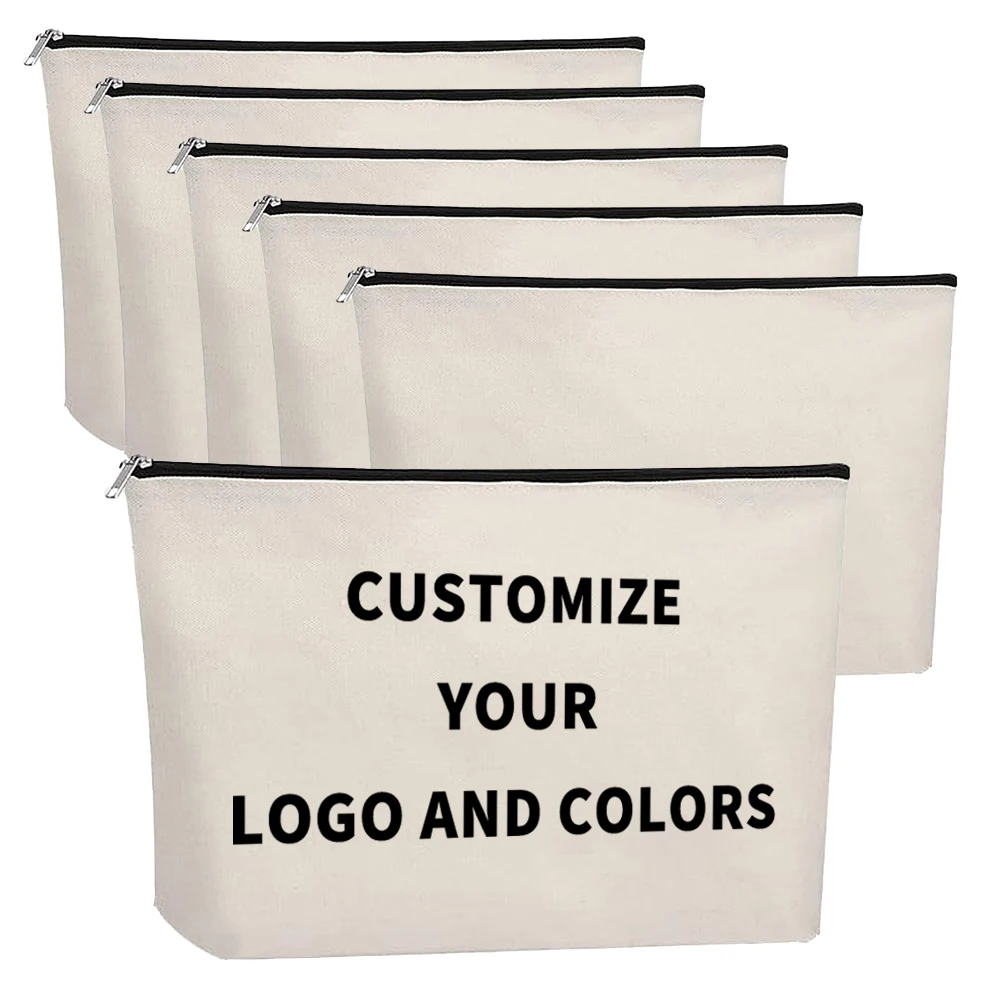 Холст косметическая сумка для туалетных принадлежностей