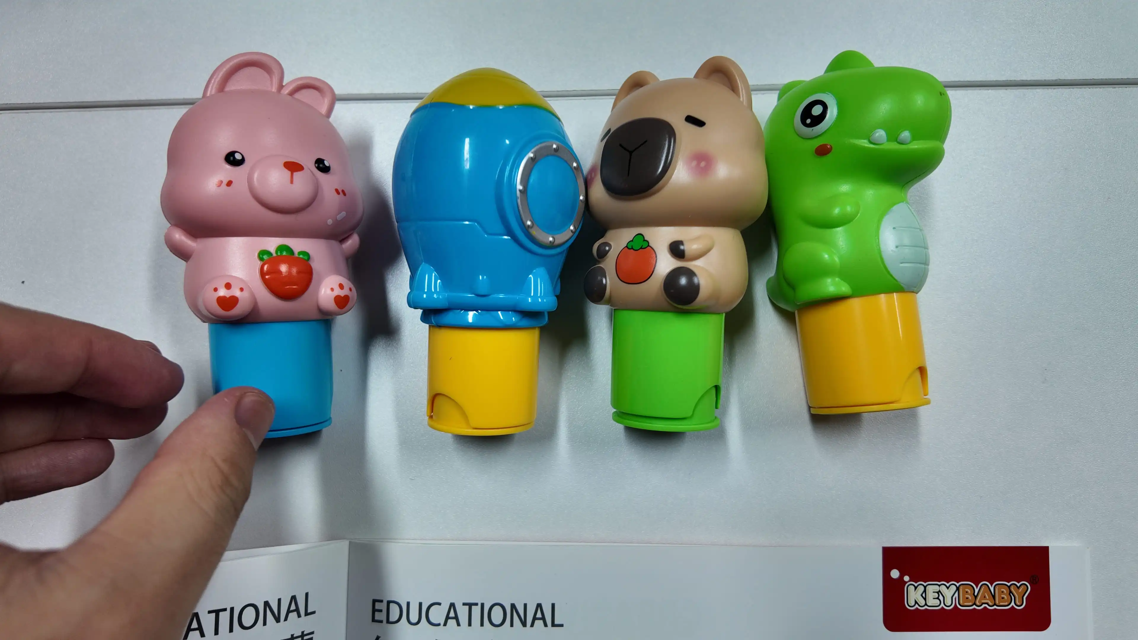 product custom keybaby cute design kawaii capybara seal stamp stationery waterproof sticker toys set with color box-9