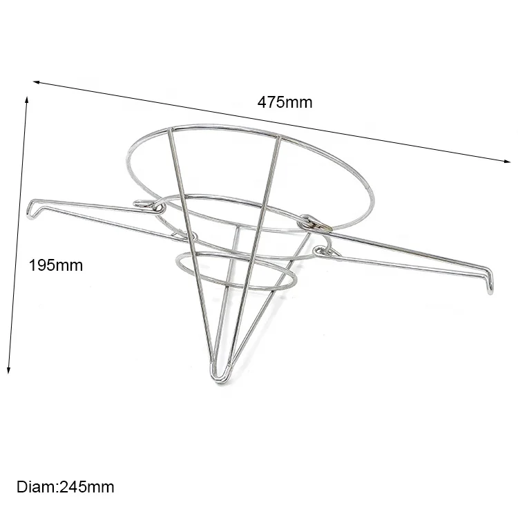 10 Chrome-Plated Steel Fryer Oil Cone Filter Holder