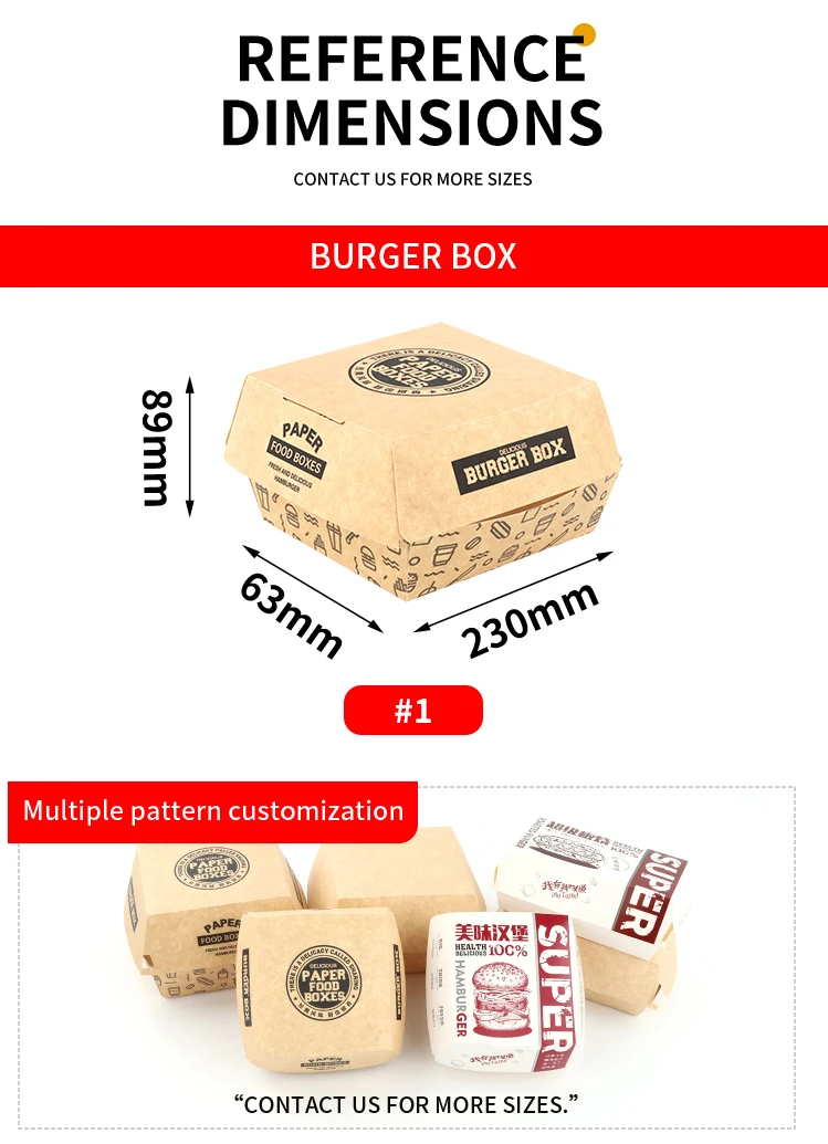 product kraft frozen food tray custom disposable big paper take away food packaging burger packaging corrugated brown pizza box-6