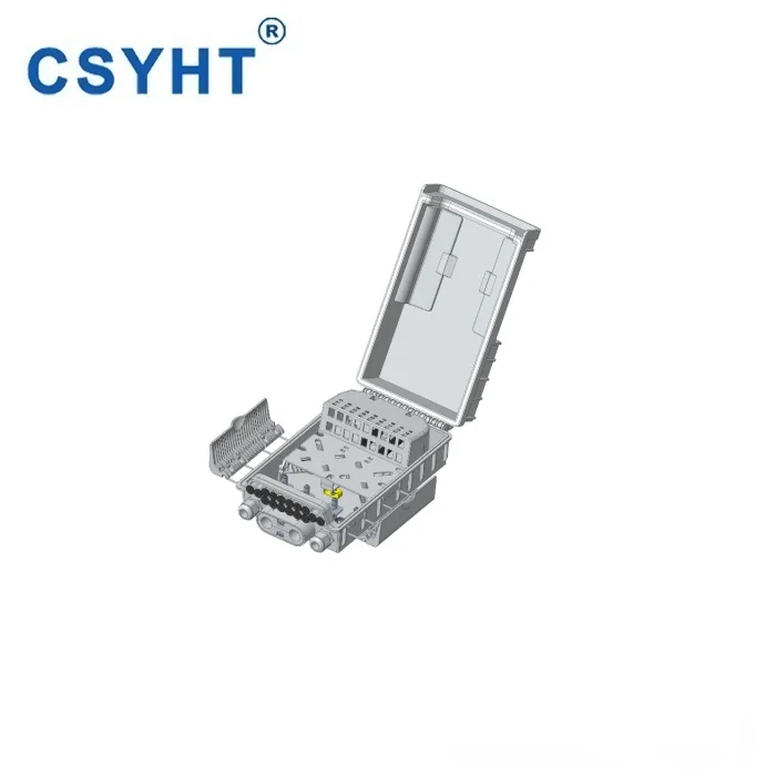 Outdoor Wall Mounted 2 PG Gland + 1 Oval + 16 Drop Cable Port NAP Fiber Distribution Box OTB NAP