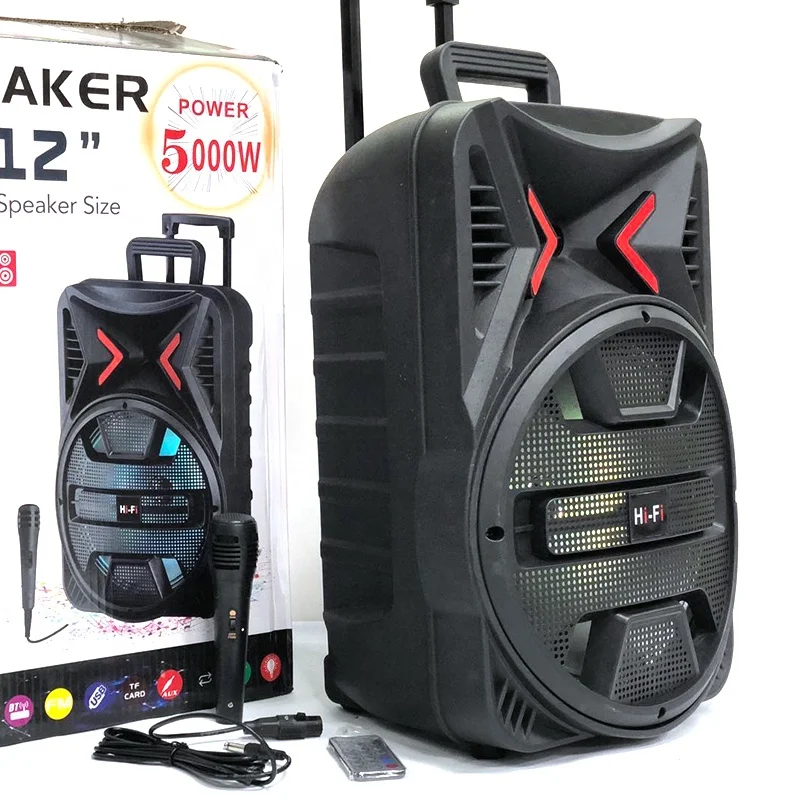 Big bluetooth Party Karaoke Speaker With Light Outdoor Speaker Wireless Usb Speaker  High Quality