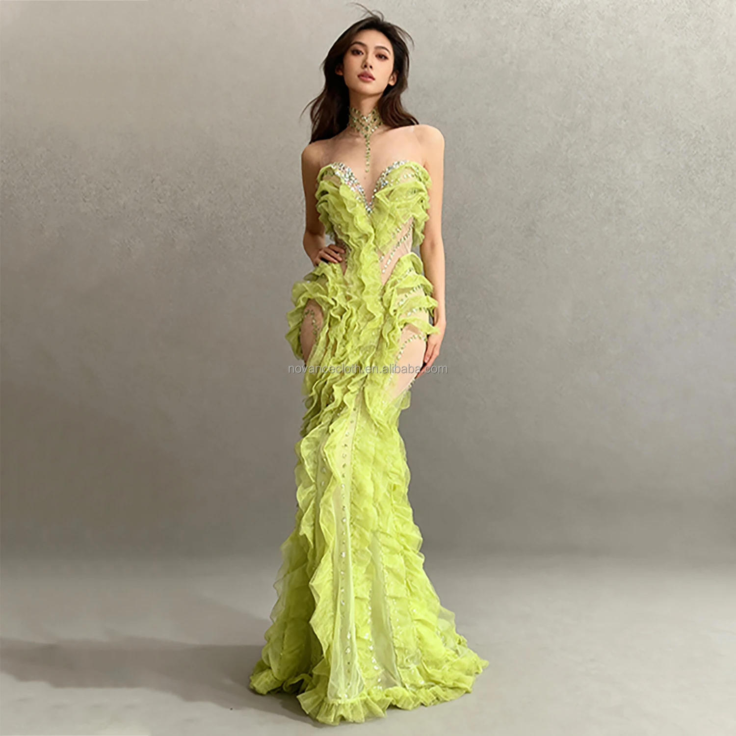 Green party dress Pleated Wave Mesh Green Long Gown Evening Dress Rhinestone Elegant Women's Party Dresses| Alibaba.com Green party dress Pleated Wave Mesh Green Long Gown Evening Dress Rhinestone Elegant Women's Party Dresses| Alibaba.com