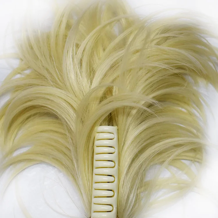 Новинка, прямые женские накладные волосы из синтетического волокна с зажимом для конского хвоста