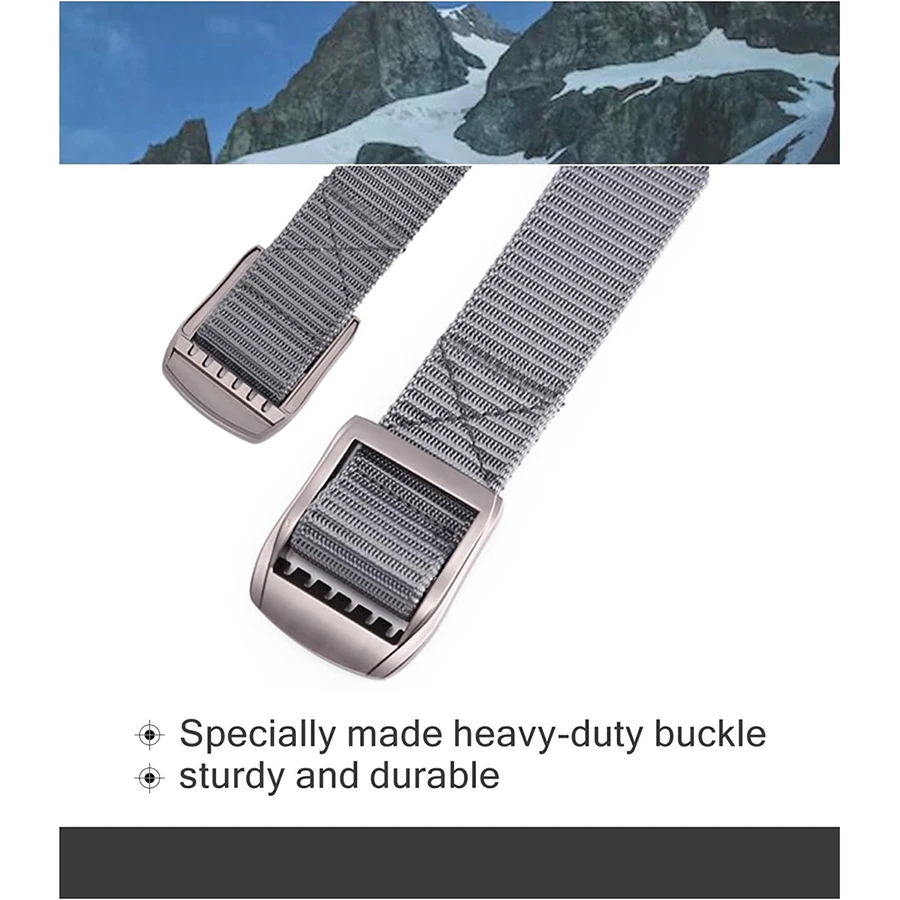 Men's Wear-resistant Sports Training Nylon Web Work Belt Durable Simple Everyday Riggers Tactical Belt