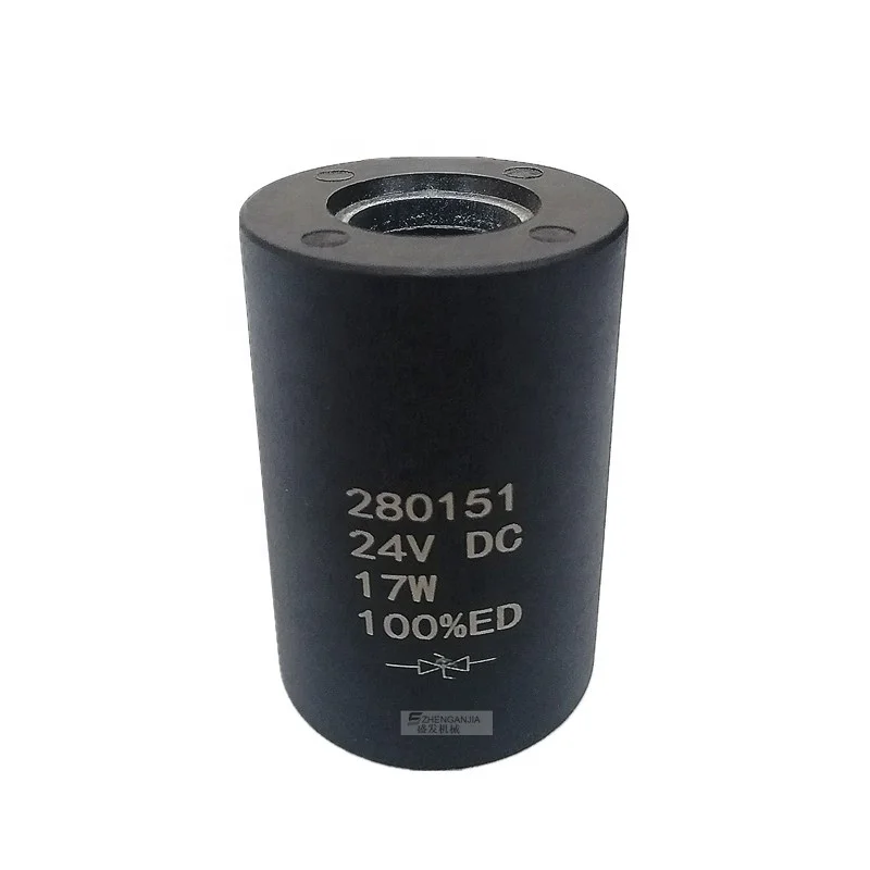 Solenoid Valve Coil 24V 17W for Excavators - 280239/230151 Series
