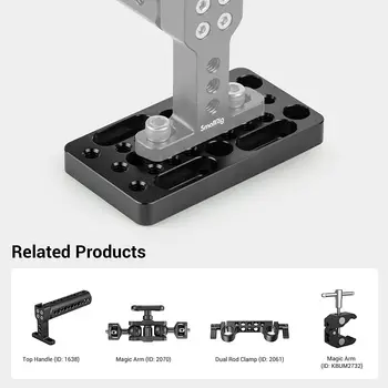 SMALLRIG Switching Plate Camera Easy Plate for Railblocks Dovetails and Short Rods - Longer Version - 1598 detail image