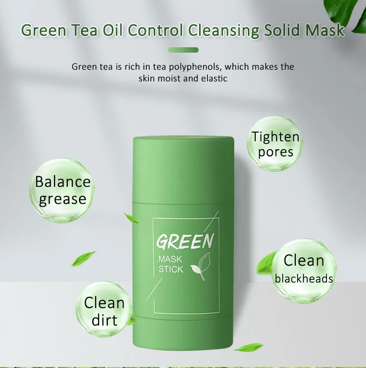 OEM ODM ручная пресс-форма по индивидуальному заказу частный ярлык природный экстракт зеленого чая глиняная маска палка