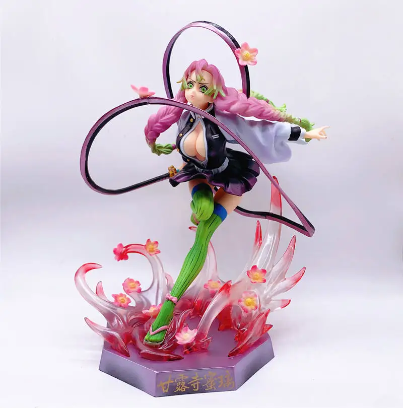 21CM Demon Slayer Mitsuri Kimetsu No Yaiba Kanroji Mitsuri Sexy Anime  Figure Cartoon Model Collection Doll for Kids
