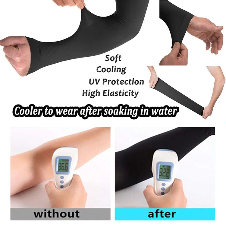 Plus Size Arm Sleeves Uv Sun Protection Sleeves Cooling Ice Woman Oversized Arm Compression