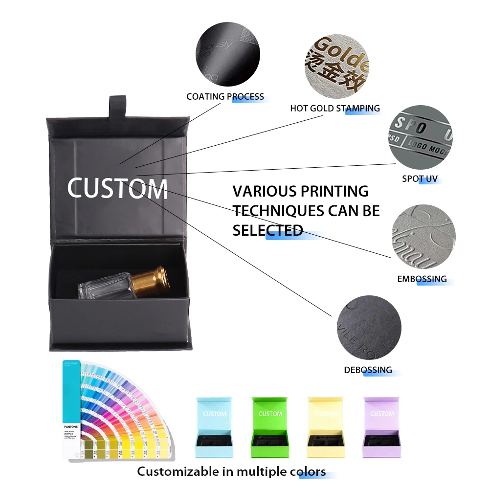 Wholesale Custom Book Shaped Perfume Box Folding Magnetic Closure, Embossed Matt Laminated Gift Packaging, OEM/ODM Luxury Design