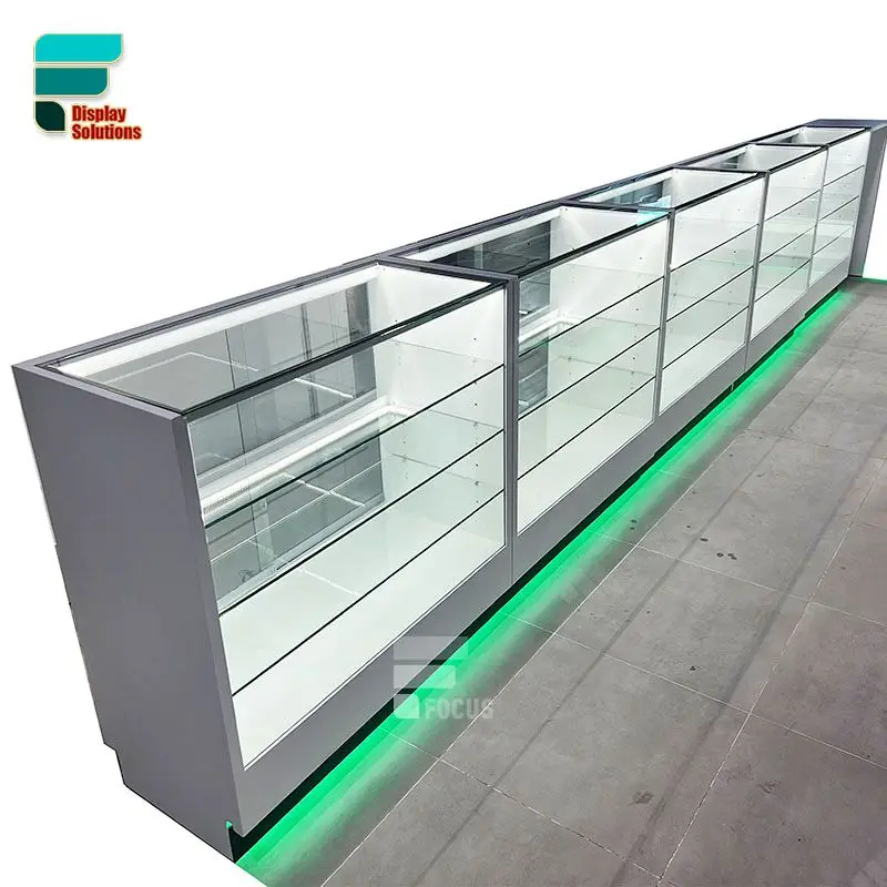 cigarettes smoked counter High End Tobacco Showcase Glass Case Lock Lockable Cigarette Cabinet Smoke  Shop Display Counter With Glass