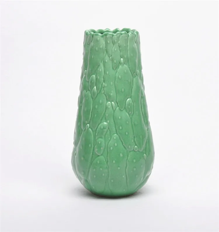 Indoor green color antique table vases ceramic items home decor for living room
