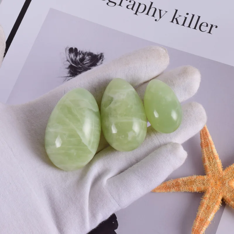 3個ジェイダイトジェイドエッグヨニ天然ジェイドヨニエッグ女性用卸売