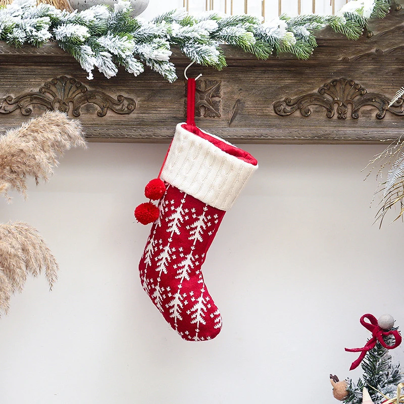 Wholesale Christmas Accessories Knitted Bulk Christmas Stockings Luxury ...