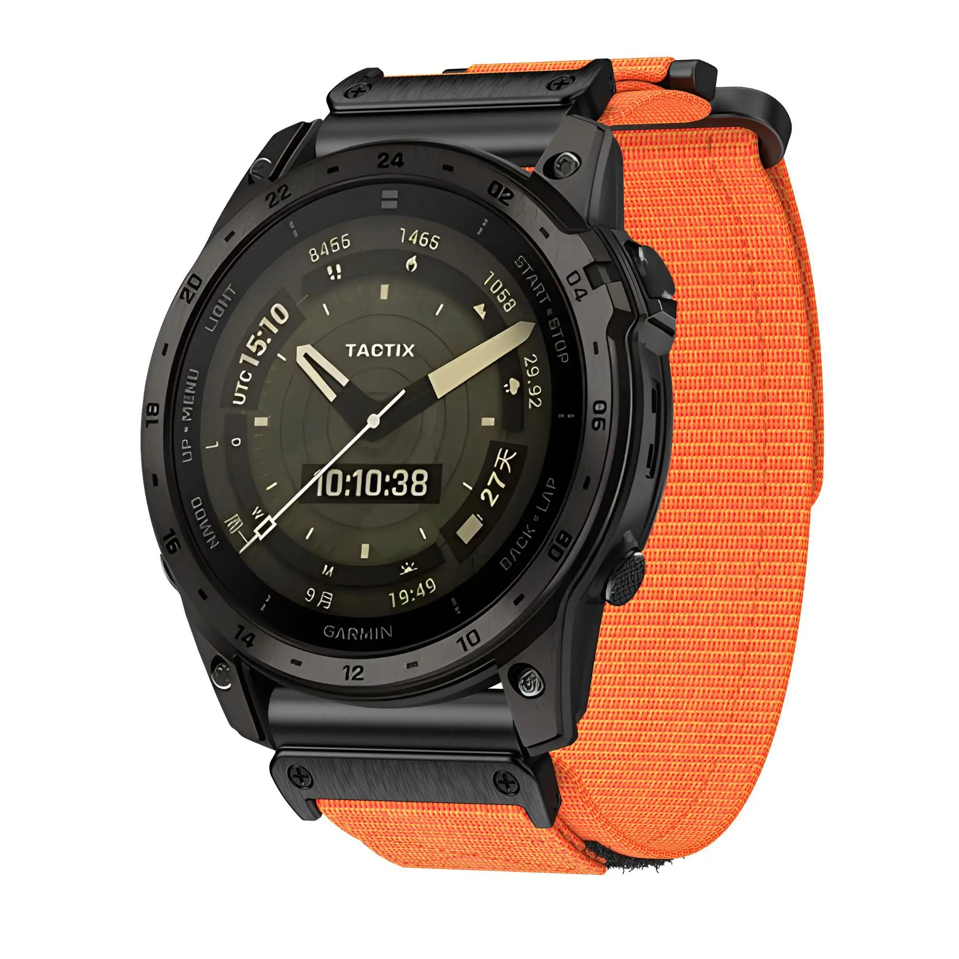 Chungming Outdoor Rugged Woven Nylon Sport Adjustable Watch Band Strap for Garmin Fenix Forerunner Approach MARQ Quatix D2