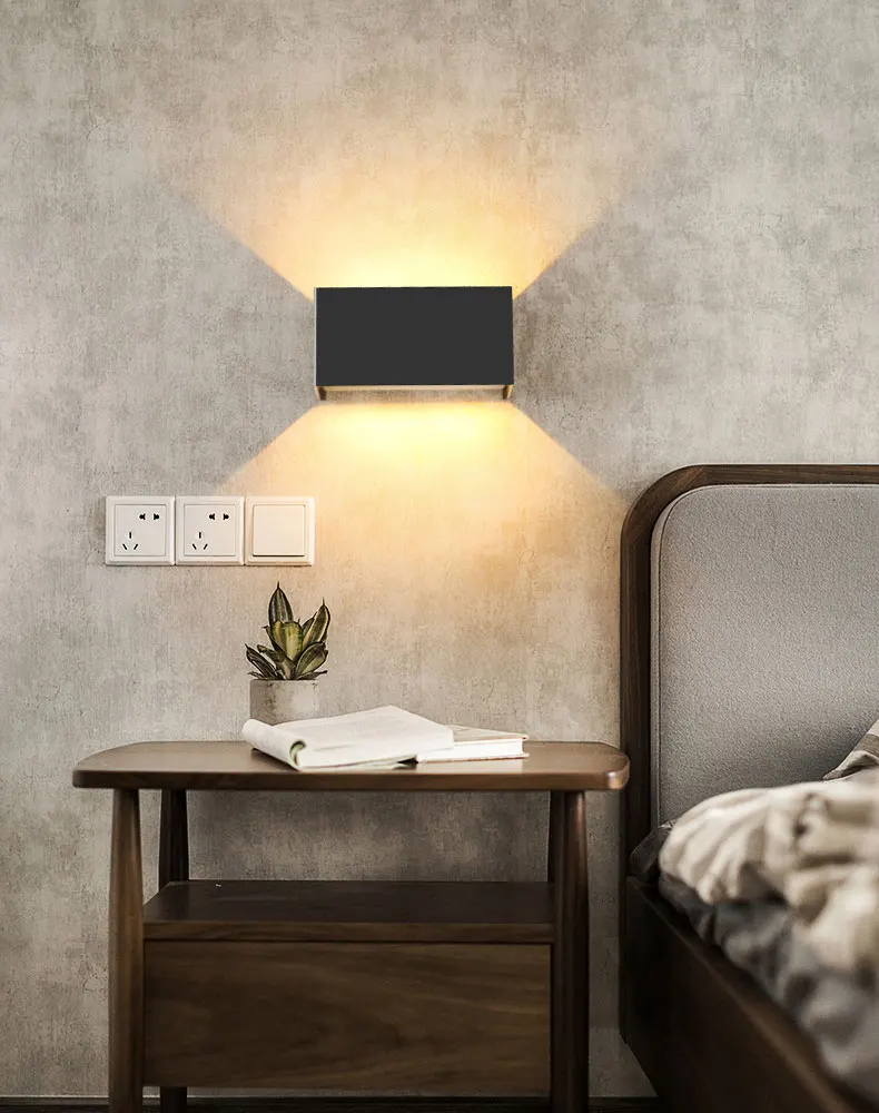 Outdoor wall lamp waterproof modern minimalist led dimming upper and lower double outdoor stairs aisle balcony