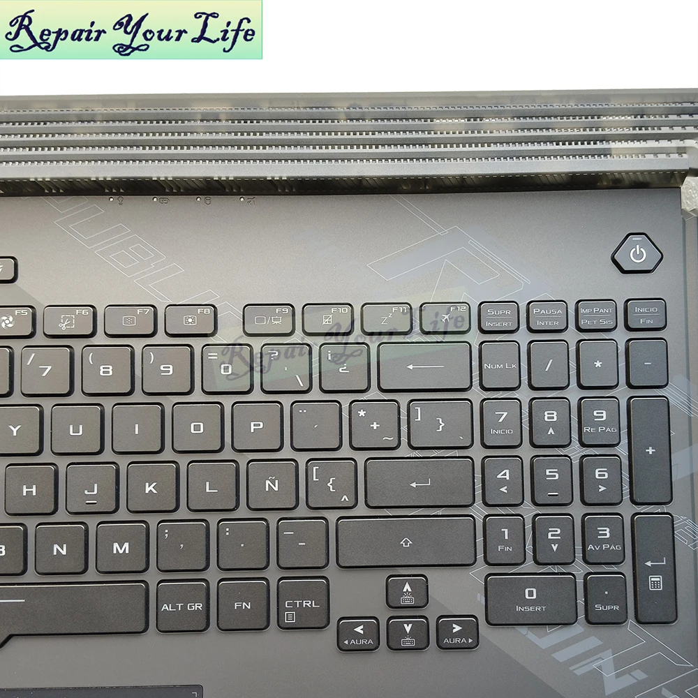 华硕ROG Strix G17 G732LXS带背光的拉丁笔记本电脑键盘，带触摸