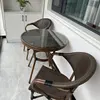 Tavolo rotondo in vetro stile americano da 70 cm