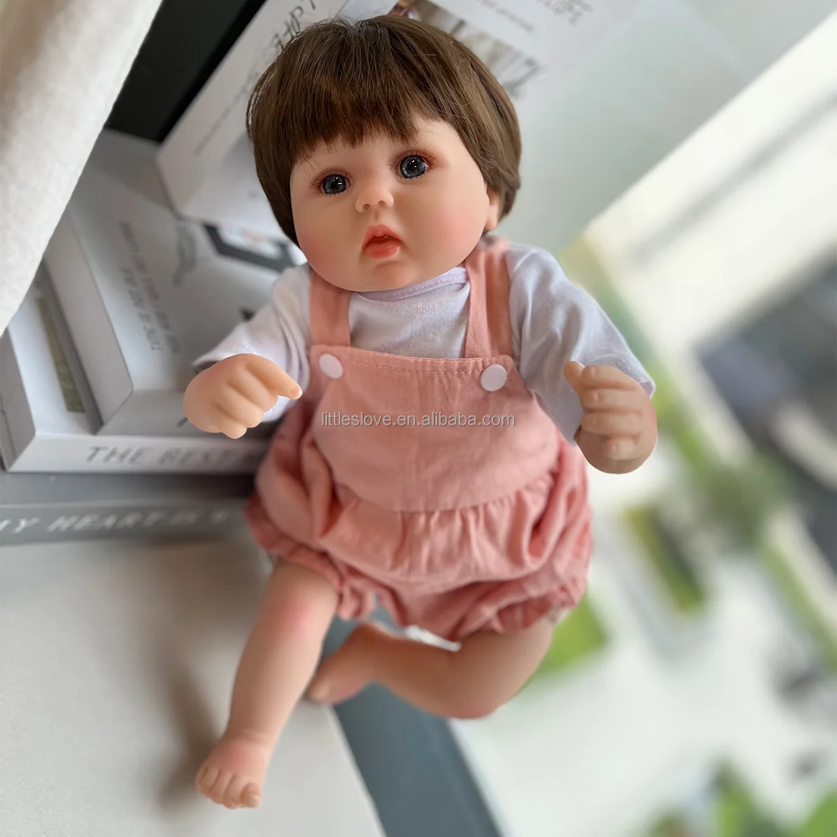 Bambola Mini Bambola Bambina Anni Littlerslove 16 Pollici Cotton Body  Reborn Baby Doll Lucy Blue Eyes Parrucca Hair Girl Doll Mini Reborn  Silicone