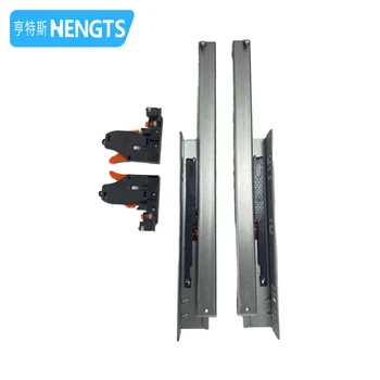 Full Extension 3-Fold Hidden Slide Telescopic Undermount Concealed Drawer Guides for Kitchen Concealed Slide Rails