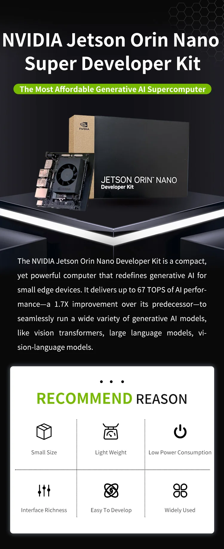 NVIDIA Jetson Orin Nano Developer Kit - AI-Powered Robotics for Smart ...