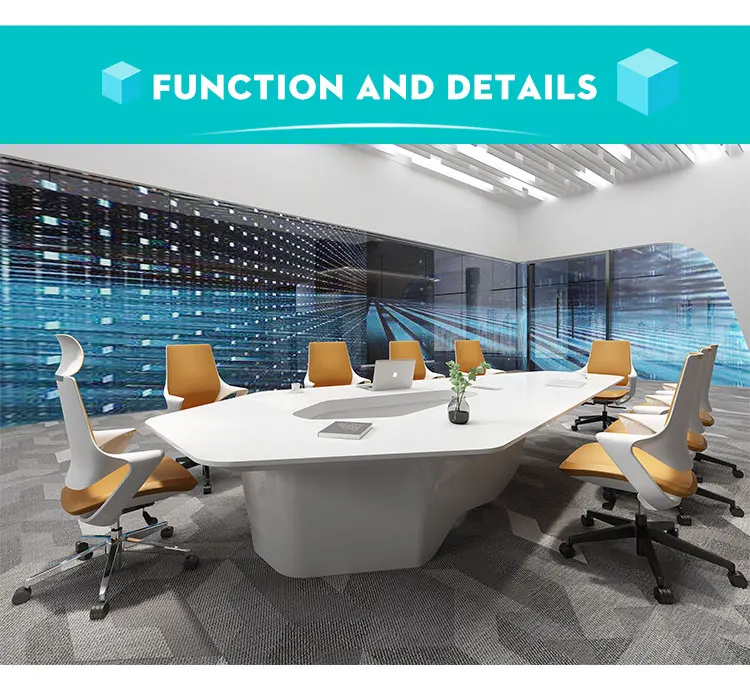Customized Modern Luxury Office Furniture 10 Seater Meeting Room Table