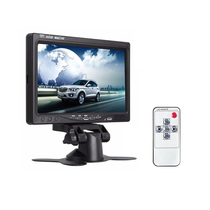 7 Inch LCD Screen 2 Channel Video Input Waterproof Night Vision Car Reverse Monitor for Truck