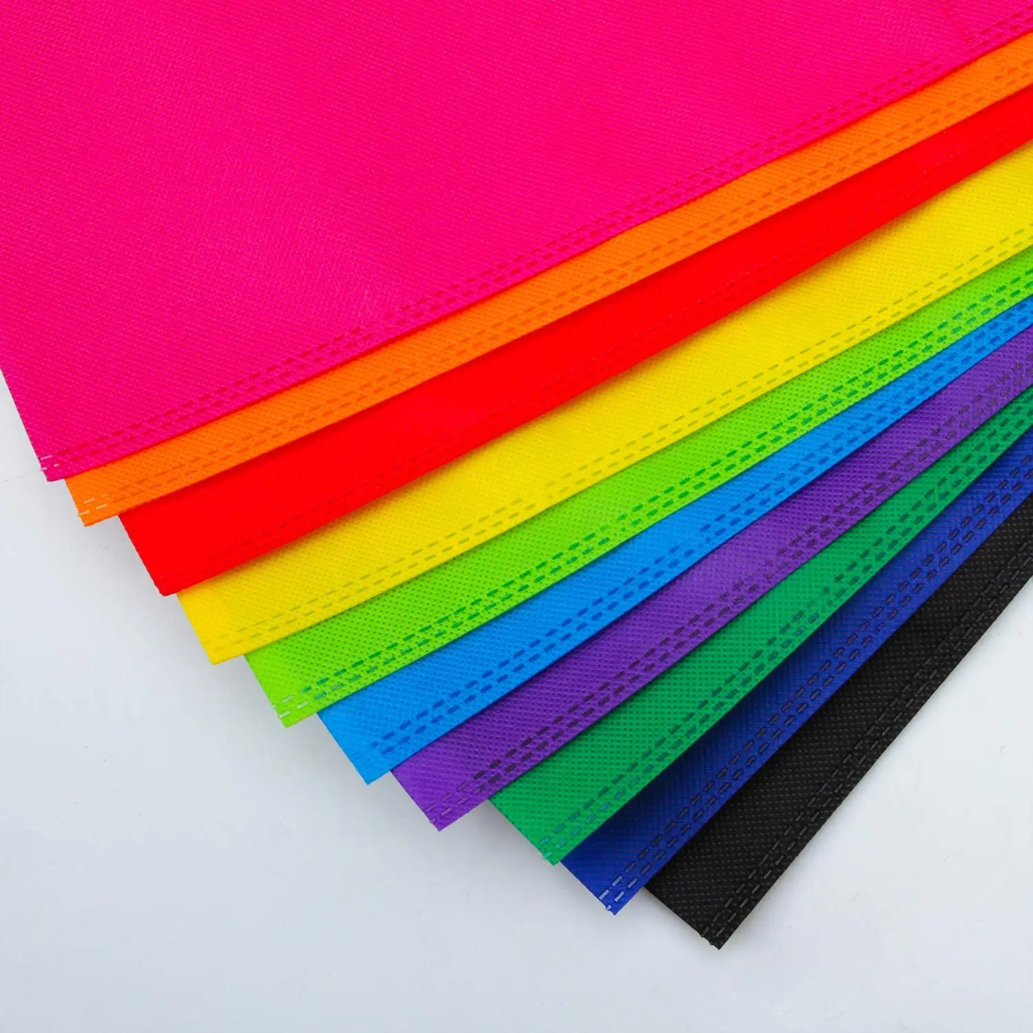 Wholesale Reusable Non-woven Take Away Bags Material Large Capacity Foldable Non Woven Flat Bag Pouch Non Woven Handy Bag factory