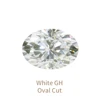 White GH Oval Cut