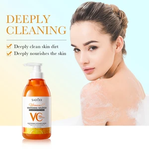 OEM SADOER Private Label Vitamin C Nourishing Deep Cleansing Lmproving Roughness Moisturizing  Whitening Shower Gel