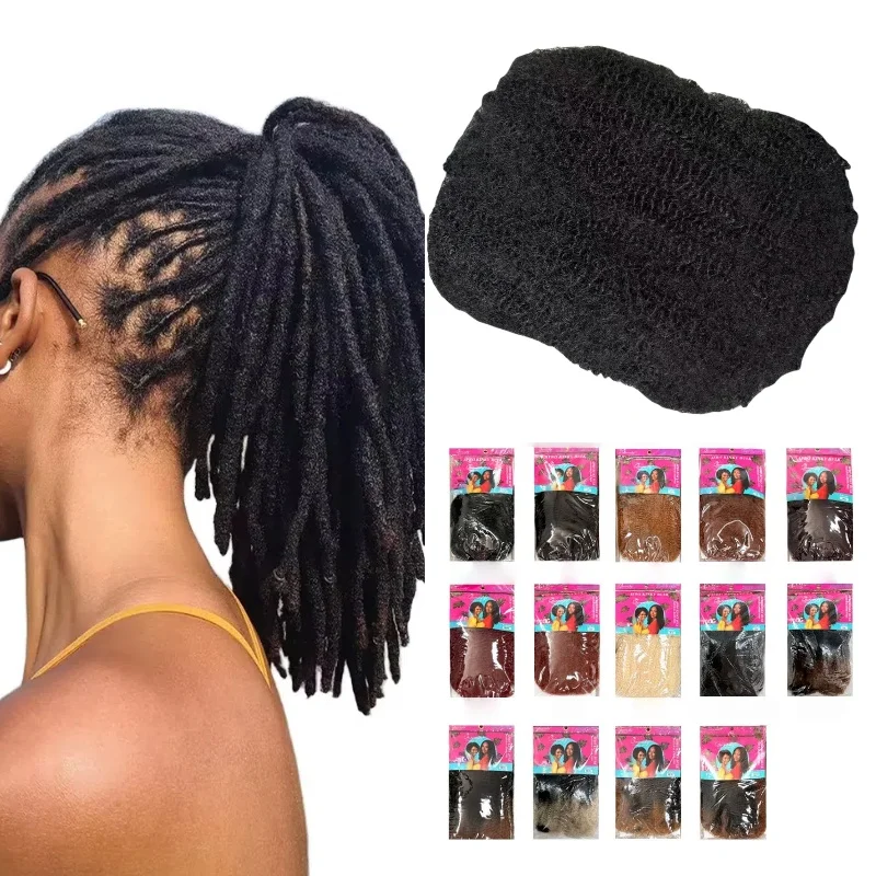 12 Inch Natural Afro Kinky Bulk Twists Boho Braiding Dreadlock Extensions Locs Spring Marley Hair 1B Color Bulk Hair Extensions