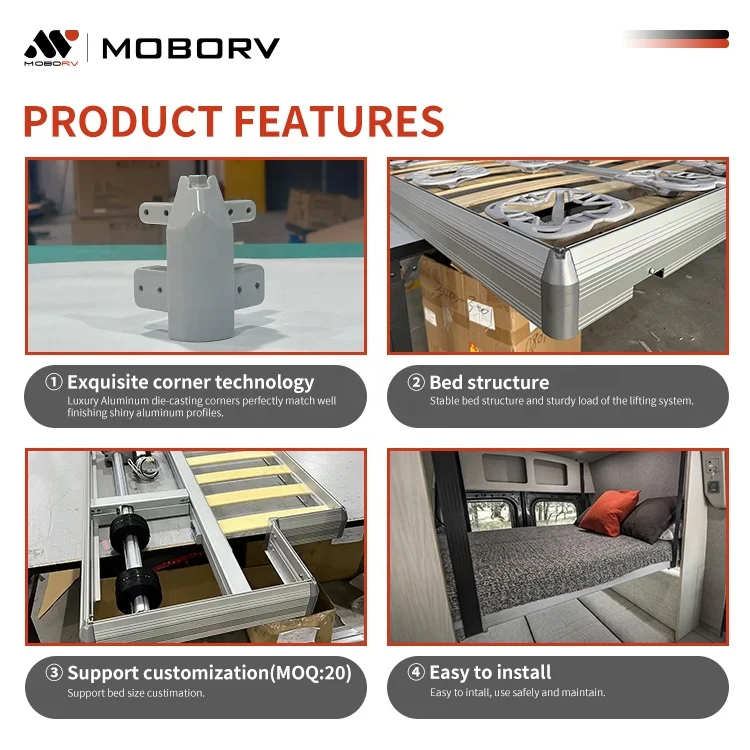 MOBORV Recreational Vehicle Motorhome Part RV Accessories BED LIFT Electric SYSTEM Mechanism 12V 24V